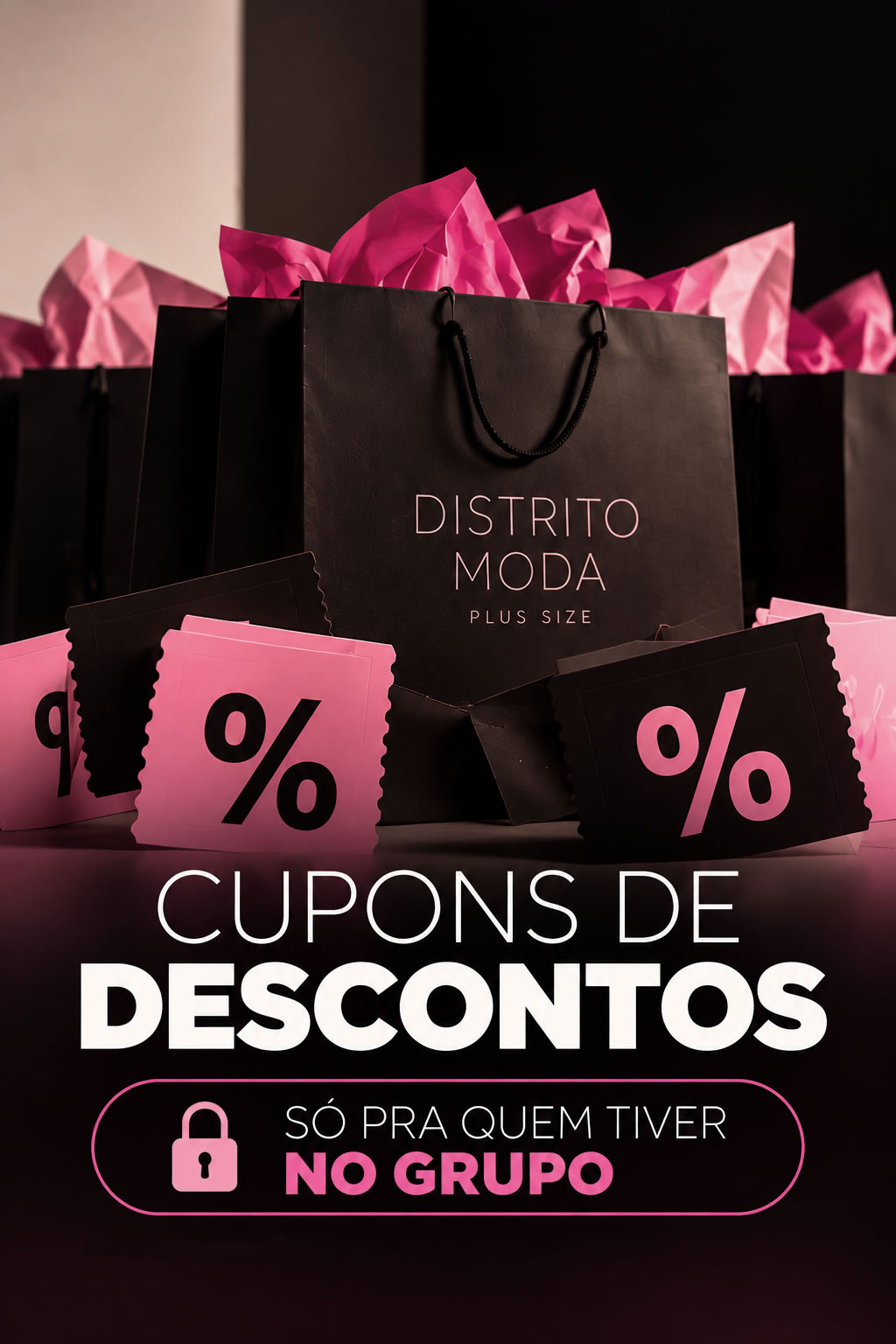 Cupons de descontos só para quem estiver no grupo VIP